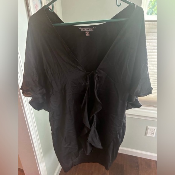 Victoria’s Secret kimono tie front Robe Love & VS white lettering - Picture 2 of 8